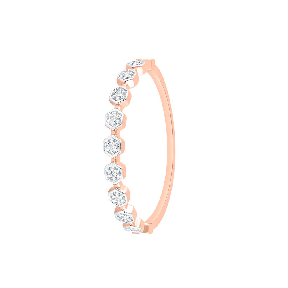 Diamond Accented Platinum and Rose Gold Ring - Image 3 - GEMHUB & CO.