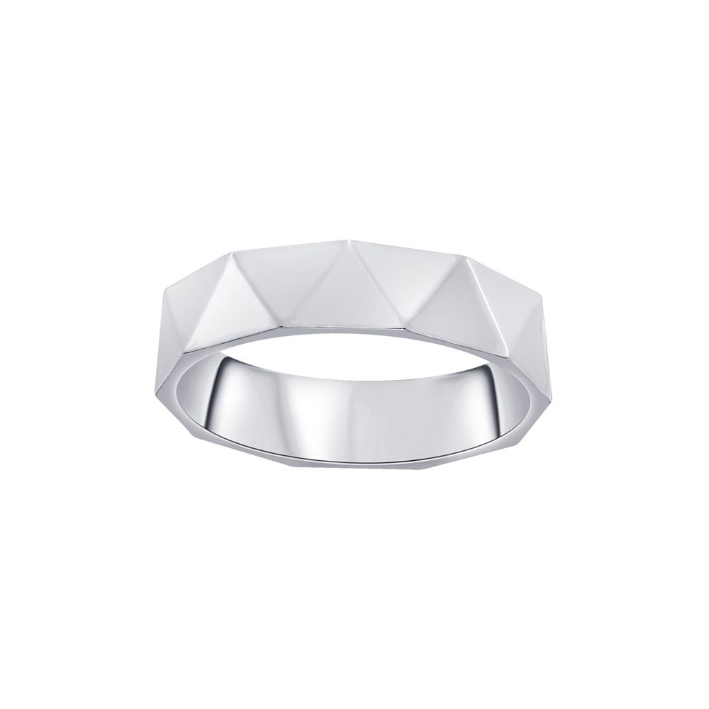 Textured Men's Platinum Ring - Image 2 - GEMHUB & CO.
