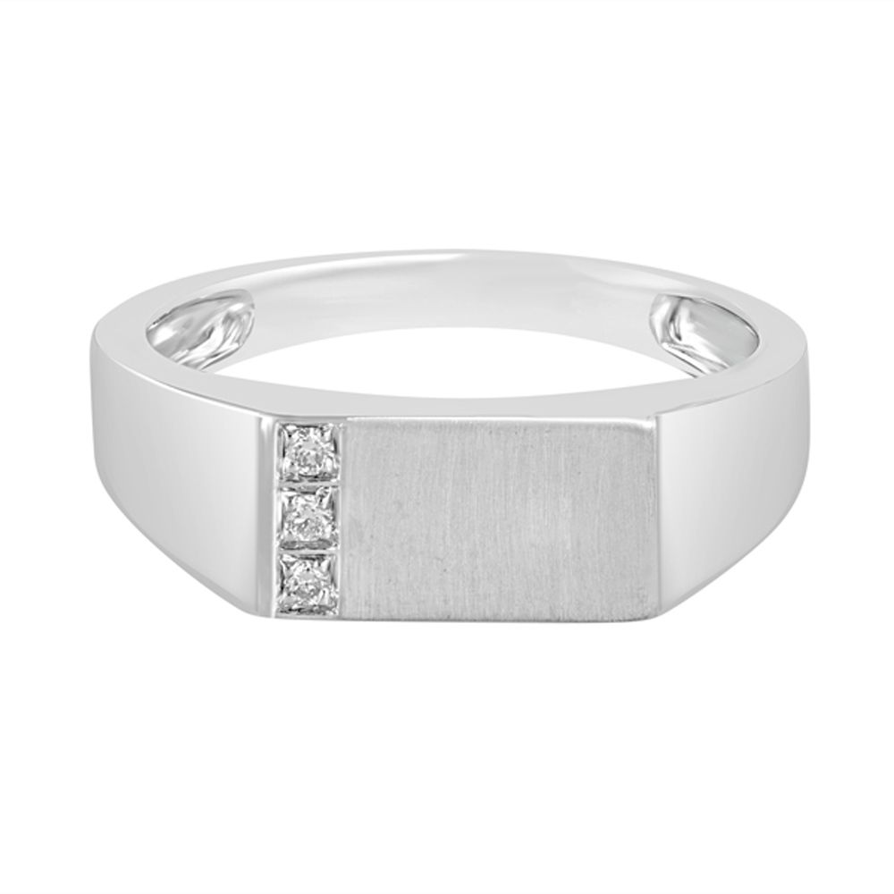 Bejewelled Platinum Men's Finger Ring - Image 2 - GEMHUB & CO.