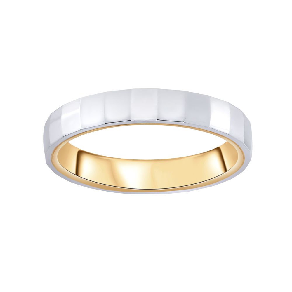 Royal Elegance Platinum and Gold Band - Image 2 - GEMHUB & CO.