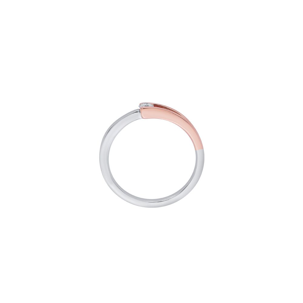 Stylish Finger Ring in 950Pt Platinum and Rose Gold - Image 3 - GEMHUB & CO.