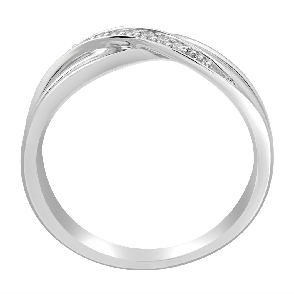 Criscross Design Platinum Finger Ring - Image 3 - GEMHUB & CO.