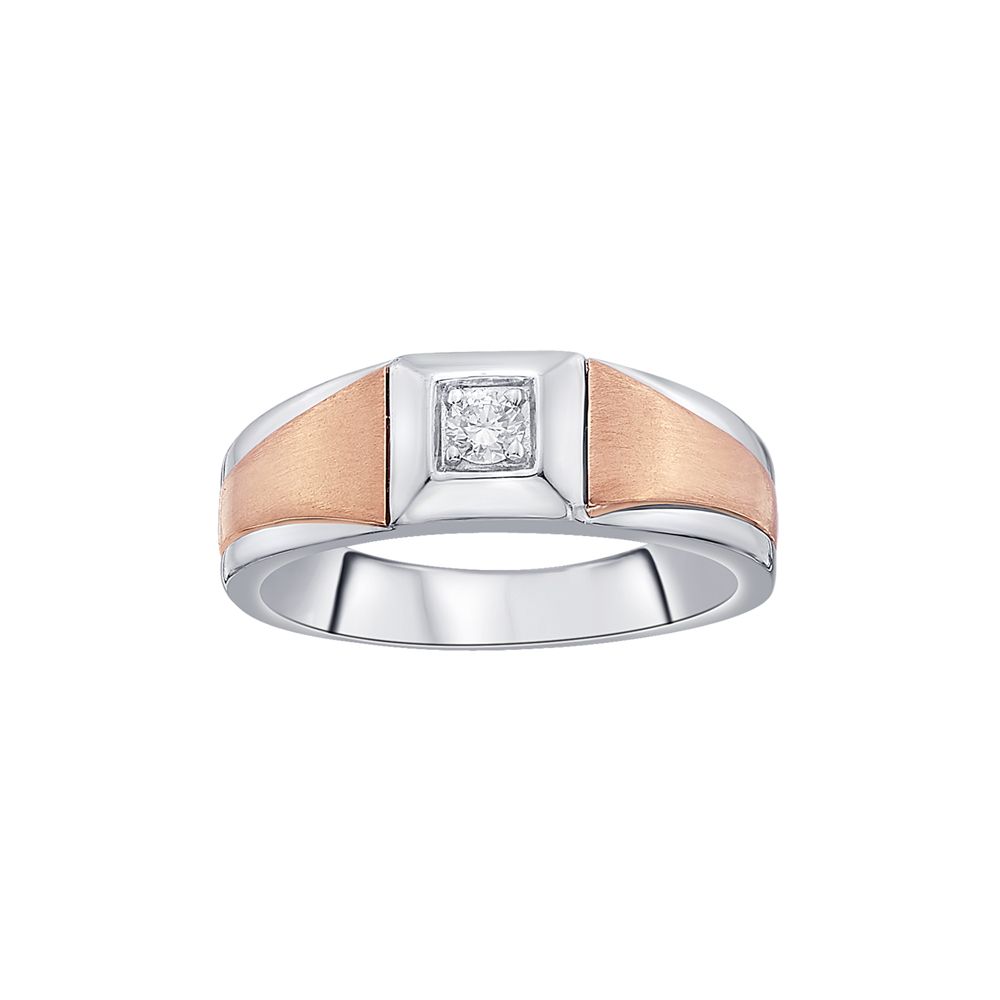 Magnificent Dual-toned Diamond Ring for Men - Image 2 - GEMHUB & CO.