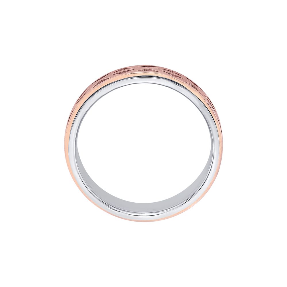 Patterned Men's Dual Toned Finger Band - Image 3 - GEMHUB & CO.
