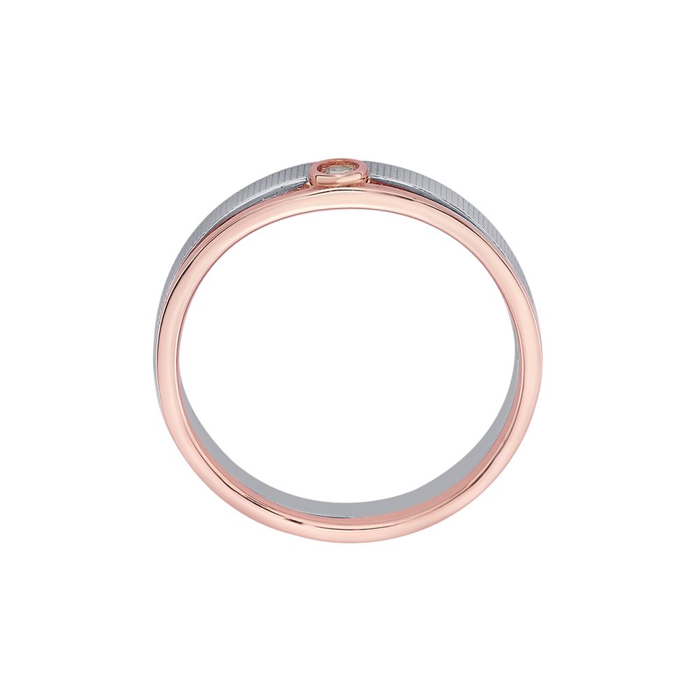 Elegant Platinum and Rose Gold Men's Band - Image 3 - GEMHUB & CO.
