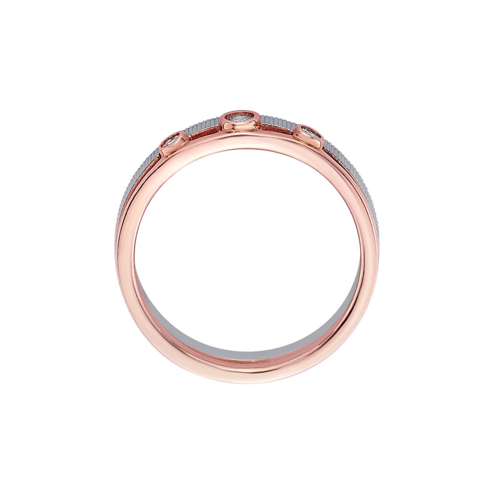 Elegant Platinum and Rose Gold Women's Band - Image 3 - GEMHUB & CO.