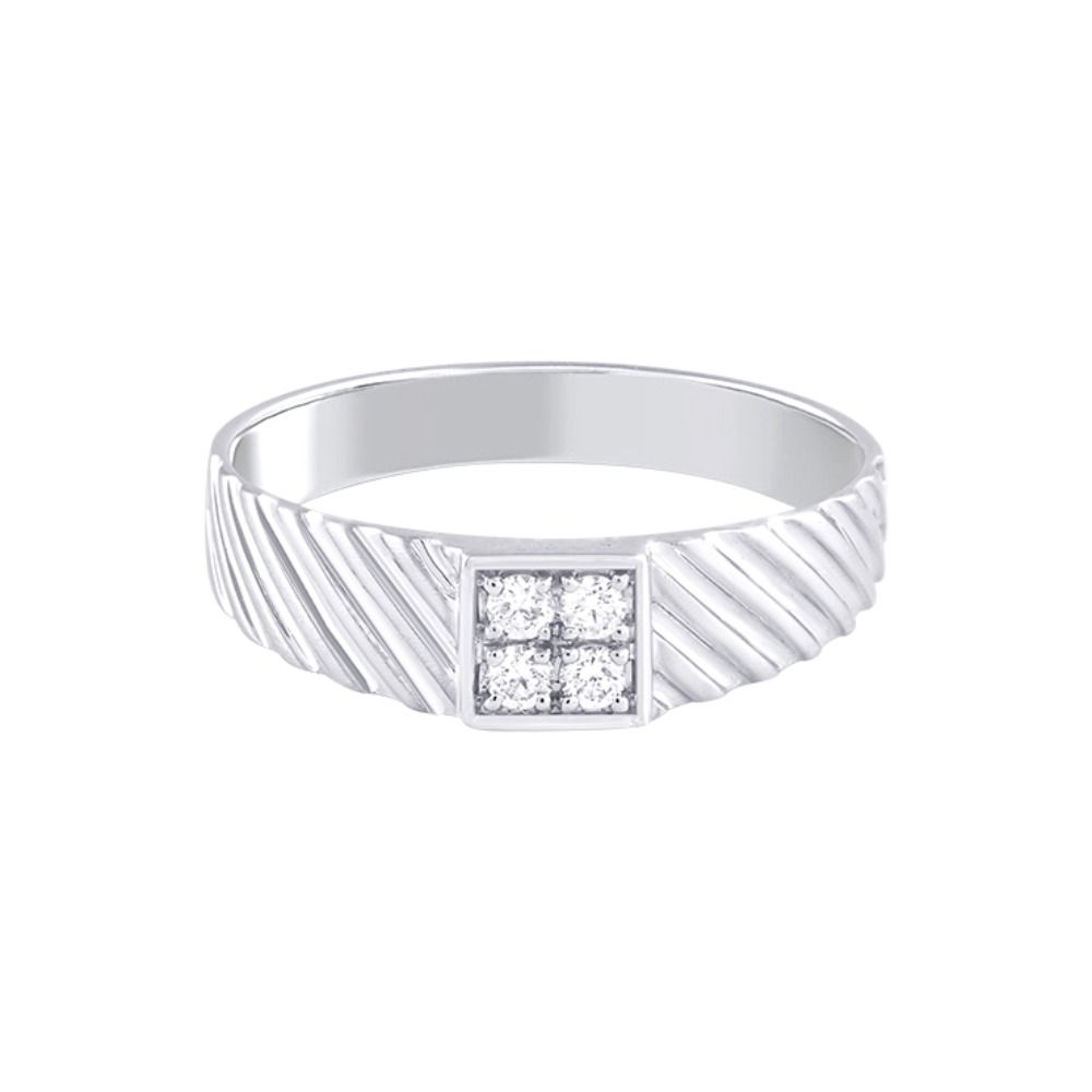 Classic Men's Diamond Platinum Finger Ring - Image 2 - GEMHUB & CO.