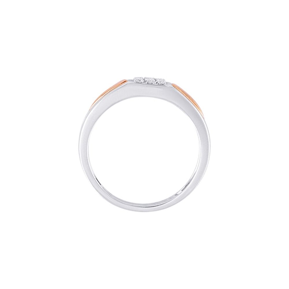 Elegant 2-toned Diamond Finger Ring For Men - Image 3 - GEMHUB & CO.
