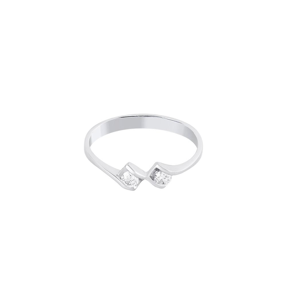 Dazzling 2-diamond and Platinum Finger Ring - Image 2 - GEMHUB & CO.
