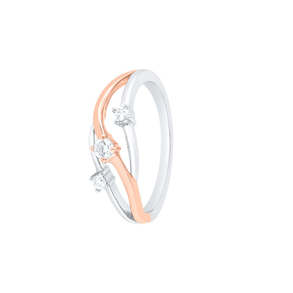 Swirl Design Diamond and Platinum Finger Ring - 950Pt Platinum - GEMHUB & CO.