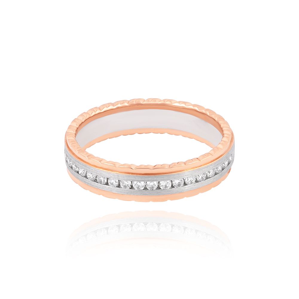 Lustrous Dual Metal Platinum Ring - Image 3 - GEMHUB & CO.