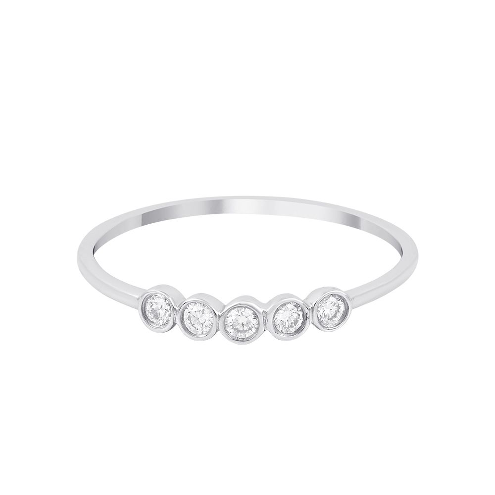 5 Stone Platinum Diamond Ring - Image 3 - GEMHUB & CO.