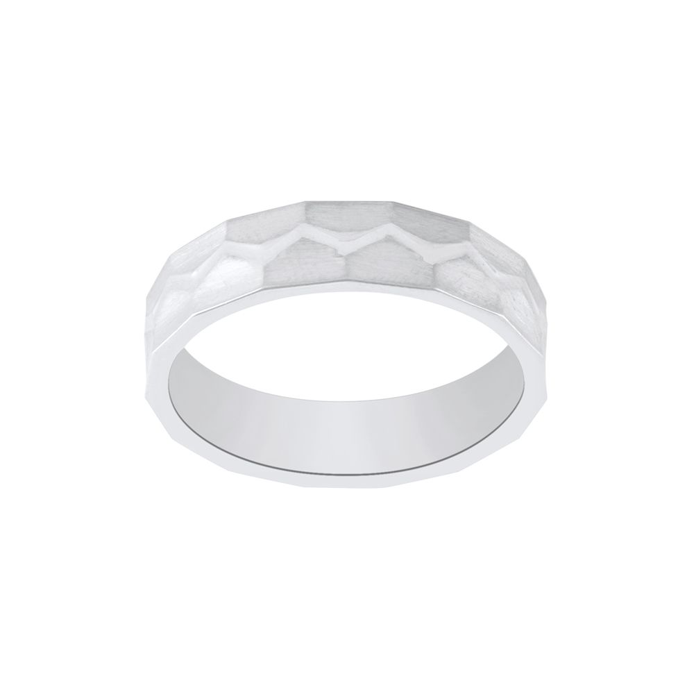 Polished Platinum Ring For Men - Image 2 - GEMHUB & CO.