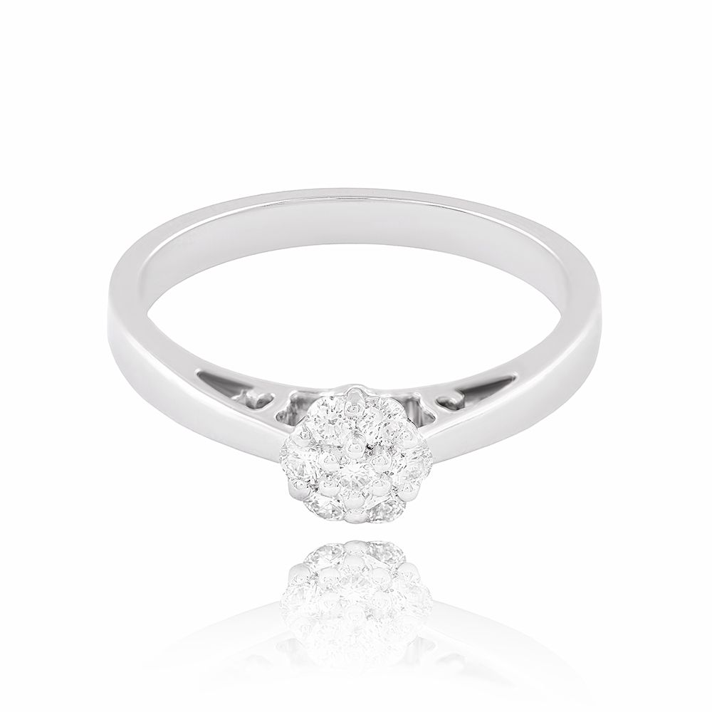 Diamond Floral Cluster Ring - Image 3 - GEMHUB & CO.