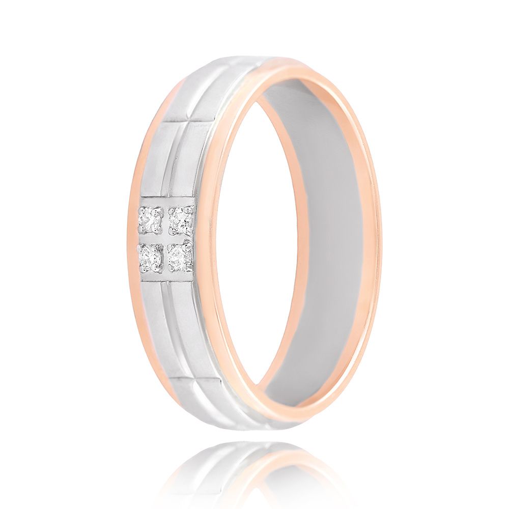 Dual Sleek Diamond Ring - 950Pt Platinum - GEMHUB & CO.