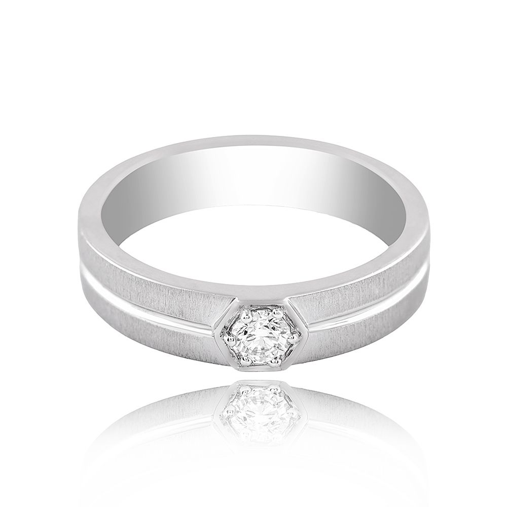 Sleek Platinum Diamond Ring - Image 2 - GEMHUB & CO.
