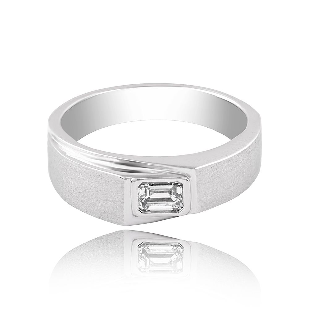 Platinum Bezel Diamond Ring - Image 2 - GEMHUB & CO.