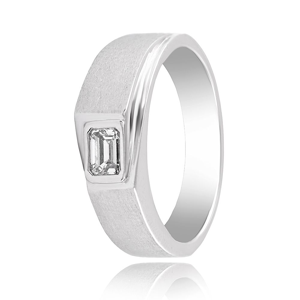 Platinum Bezel Diamond Ring - 950Pt Platinum - GEMHUB & CO.