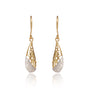 Natural Diamond Earrings 0.61 Ct. Certified in 18K Yellow Gold Dangle Drop