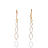 18K Yellow Gold Drop Earrings with Natural Diamond 0.68 Ct. Certified