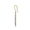 18K Yellow Gold Drop Earrings with Natural Diamond 0.68 Ct. Certified