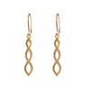 18K Yellow Gold Drop Earrings with Natural Diamond 0.68 Ct. Certified