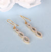 18K Yellow Gold Drop Earrings with Natural Diamond 0.68 Ct. Certified