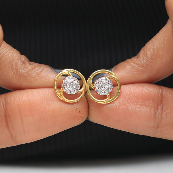 0.40 Ct IGI Certified . Natural Diamond 18KT Gold Stud Earrings gifts for wife