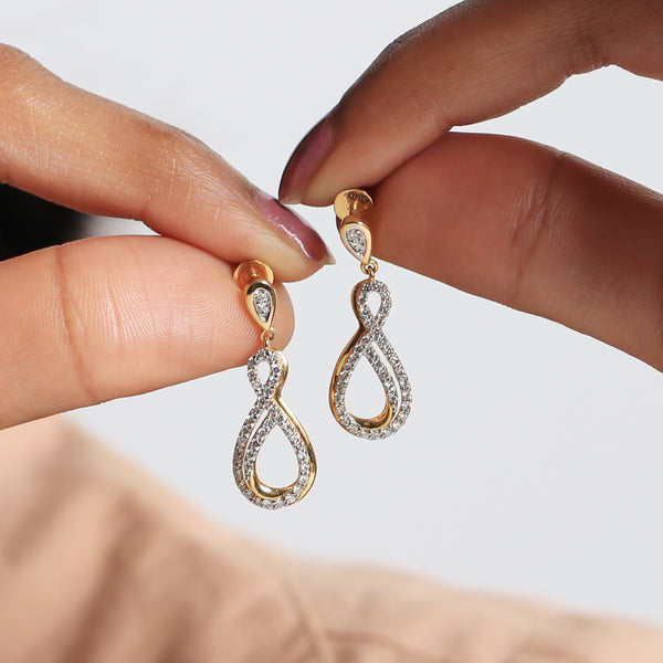 0.70 Ct. IGI Certified  18K Solid Gold Natural Diamond Earrings for Women