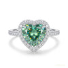 11.20 ct DEW Certified Heart Cut Blue Moissanite Solitaire Ring In 18K Gold Plated Verm 18K Gold Plated – white background main image