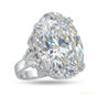 11.30 ct DEW Certified Pear Cut White Moissanite Solitaire Ring In 18K Gold Plated Verm 18K Gold Plated