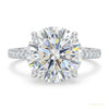 11.50 ct DEW Certified White Moissanite Solitaire Ring – Luxury Jewelry for Fall 18K Go 18K Gold Plated – white background main image