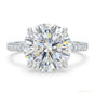 11.50 ct DEW Certified White Moissanite Solitaire Ring – Luxury Jewelry for Fall 18K Go 18K Gold Plated