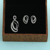 0.49 Ct. Natural Diamond Pendant And Earrings Set 18KT White Gold IGI Certified