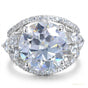 12.00 ct DEW Statement Moissanite Ring Anniversary Gift Elegant for Women 18K Gold Plat 18K Gold Plated