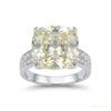 12.65 ct DEW Certified Emerald Cut Moissanite Solitaire Ring in For New Year 18K Gold P 18K Gold Plated – white background main image