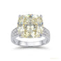 12.65 ct DEW Certified Emerald Cut Moissanite Solitaire Ring in For New Year 18K Gold P 18K Gold Plated