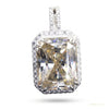 14.50 ct DEW F VS1 Moissanite Pendant in Gold Vermeil – Special Anniversary Jewelry – white background main image