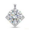 15 ct DEW White Moissanite Pendant in Gold Vermeil Certified Luxury Holiday Jewelry – white background main image