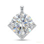 15 ct DEW White Moissanite Pendant in Gold Vermeil Certified Luxury Holiday Jewelry