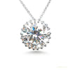 16 ct DEW Certified F VS1 Moissanite Pendant in Gold Vermeil –Jewelry for Women – white background main image