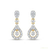 18K Yellow Gold Diamond Stud Earrings with 0.39 Ct. IGI Certified – white background main image
