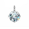 4.20 Ct Certified Moissanite Pendant in Gold Vermeil Ideal Christmas Gift