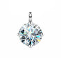 4.20 Ct Certified Moissanite Pendant in Gold Vermeil Ideal Christmas Gift