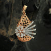 0.88 Ct Fine Diamond Pendant Necklace 18K Gold IGI Certified G-H VS