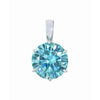 9.30 Ct Certified Blue Moissanite Pendant Gold Vermeil Anniversary Jewelry Gift