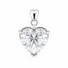 7.50ct DEW White Moissanite Heart Cut Pendant Necklace