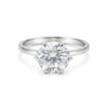 2.85 ct DEW Certified White Moissanite Solitaire Ring in – Gift for Wife 18K Gold Plate 18K Gold Plated