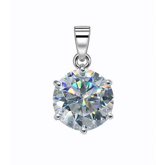 18.50 ct DEW F VS1 Moissanite Pendant in Gold Vermeil Premium Gift for Her Birthday