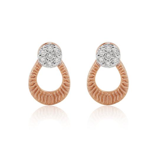 18KT Gold IGI Certified 0.32 Ct. Natural Diamond Stud Earrings gift for wife